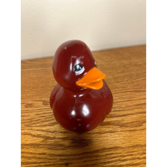 Vintage Bath & Body Works 5” Rubber Duck Ducky Maroon / Red Shiny Retired Large - Picture 2 of 2
